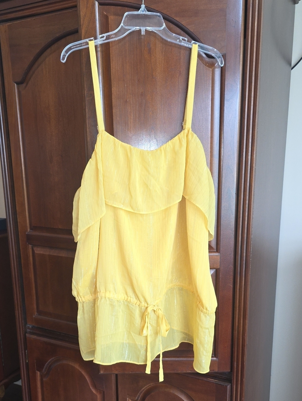 Ruffled Spaghetti Strap Summer Top XXL